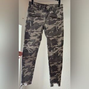 Zara Basic Gray Camouflage Denim